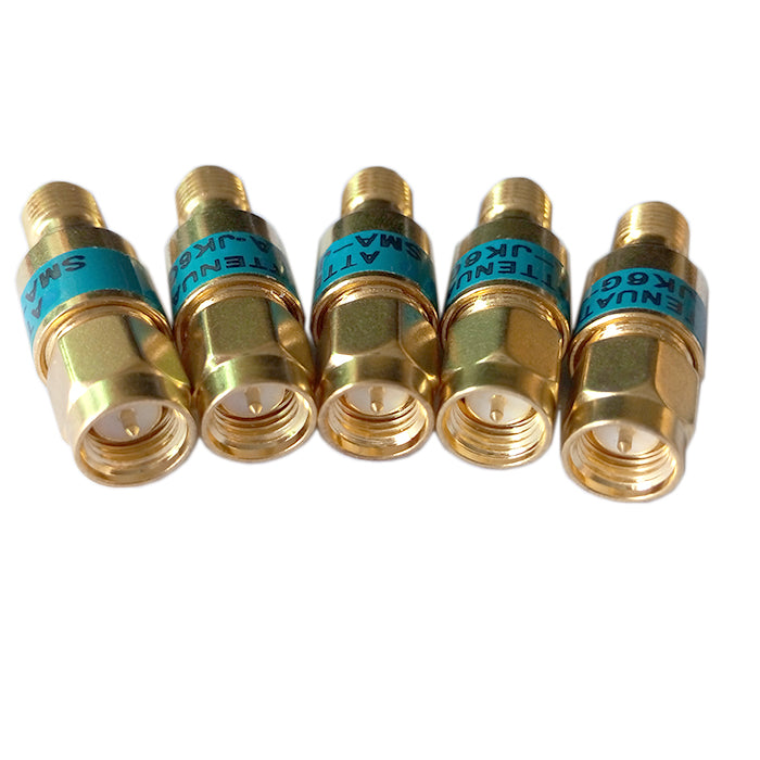 1pcs 2W Golden SMA-JK Male to Female RF Coaxial Attenuator 6G 1-30dB Avaliable