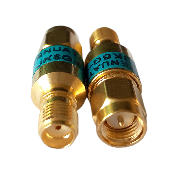 1pcs 2W Golden SMA-JK Male to Female RF Coaxial Attenuator 6G 1-30dB Avaliable