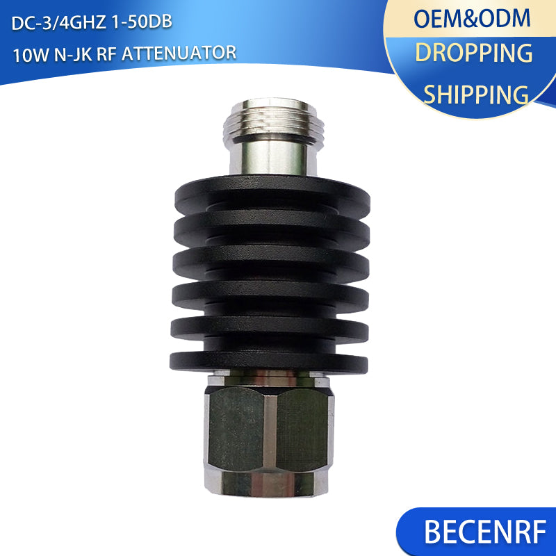 10W N Male to Female Attenuator 1-50dB Avaliable  DC-3GHz/4GHz 50ohm