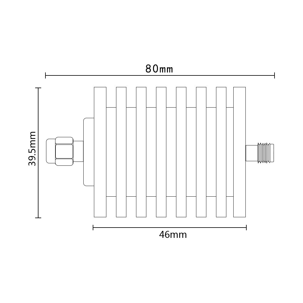 25W SMA-JK Attenuators DC-3GHz/4GHz 1-50dB 50ohm