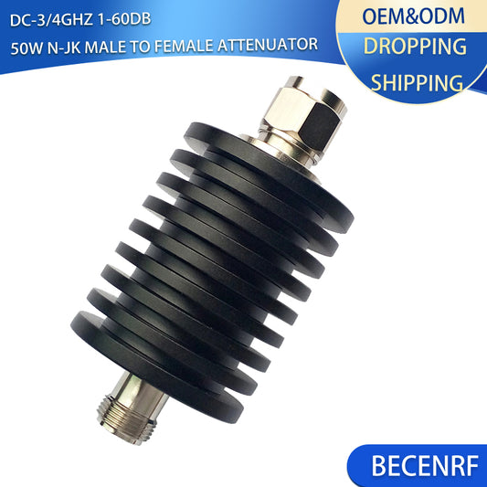 DC-3/4GHz 50W N-JK Male to Female rf Coaxial Attenuator 1-60dB avaliable