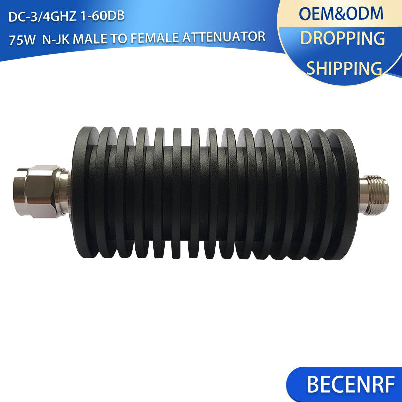 75W N-JK Male to female RF Coaxial Attenuator Connector 3/4G 1-60DB