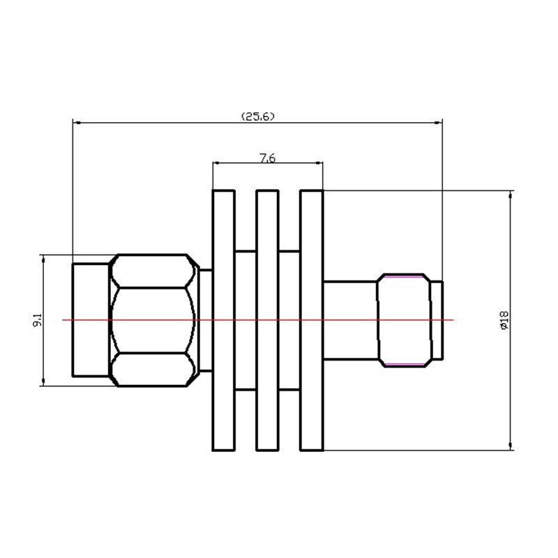 1pcs 5W SMA-JK Male to Female RF Coaxial Attenuator 6G/8G/13G 1-40dB